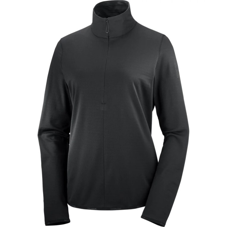 Black Salomon Essential Lightwarm Half Zip Women's Jackets | IE GO4175